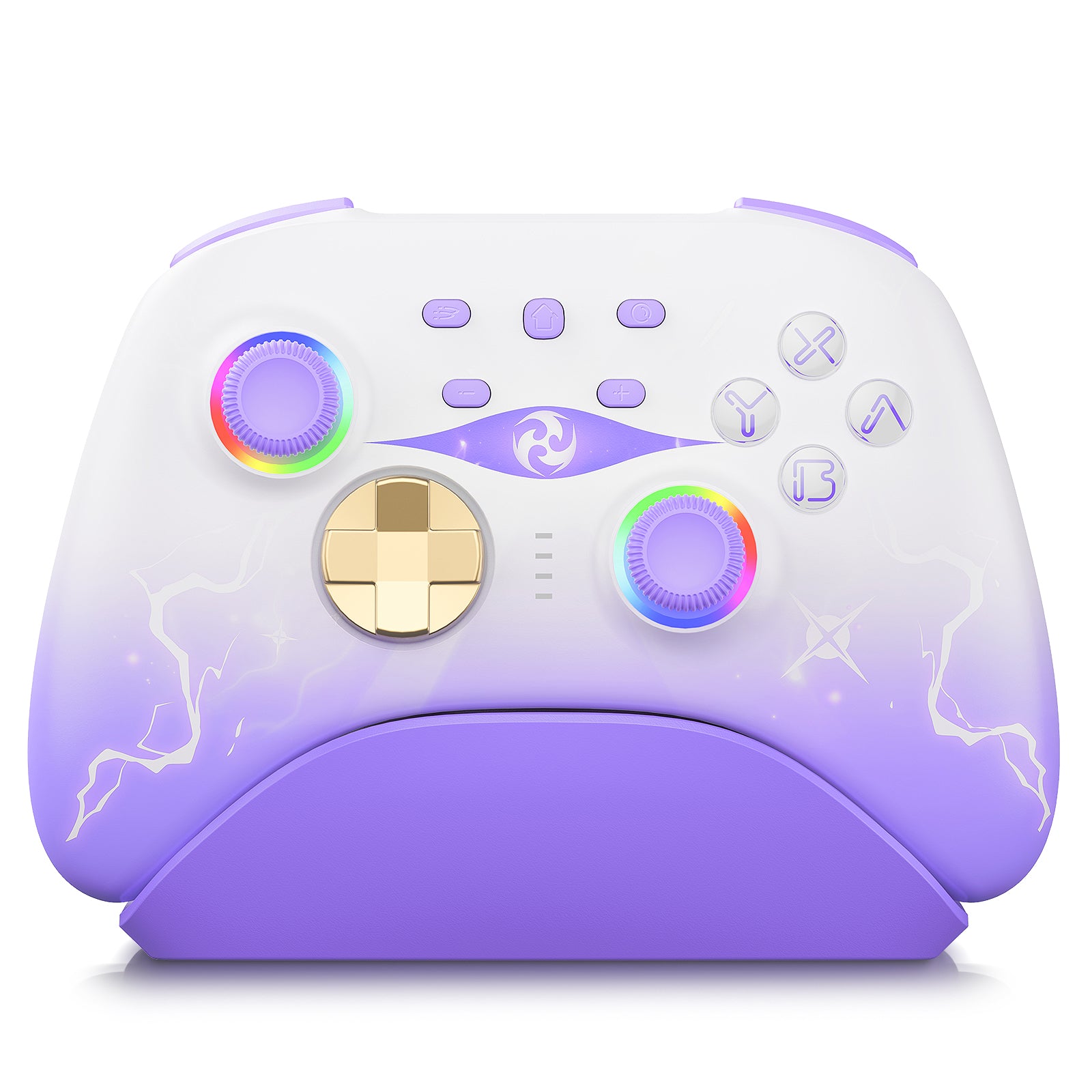 Wireless Game Controller with Hall Effect Joysticks Triggers(No Drift), Bluetooth Gamepad for Nintendo Switch, Windows PC iOS Android Steam with Headphones Jack/Programmable/Turbo/Wakeup Purpel Wireless Game Controller with Hall Effect Joysticks Triggers(No Drift), Bluetooth Gamepad for Nintendo Switch, Windows PC iOS Android Steam with Headphones Jack/Programmable/Turbo/Wakeup Purpel